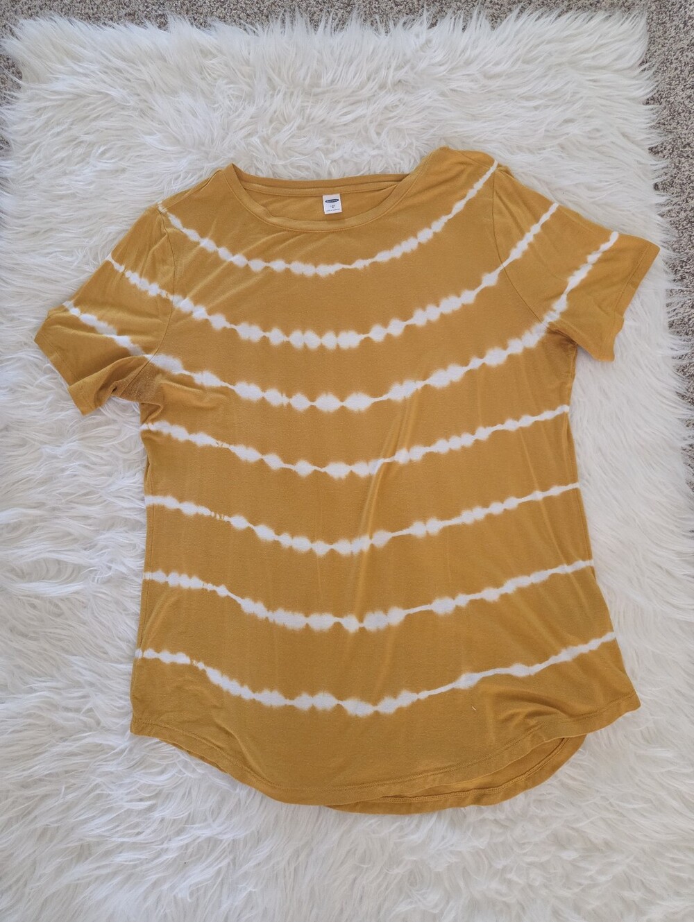 Old Navy Mustard Tie-Dye Short Sleeve Tee Shirt - Women Luxe - Picture 8 of 12